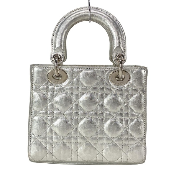 Dior Lady Bag Silver Small with STRAP! - Picture 3 of 16